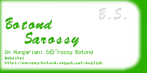 botond sarossy business card